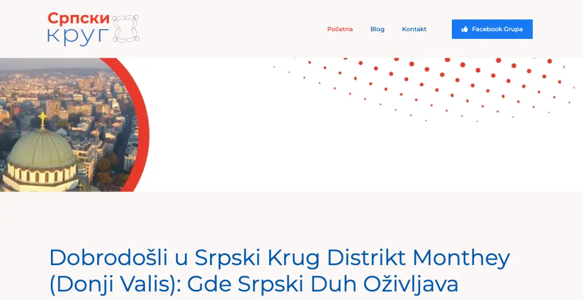 Početna strana sajta srpski-krug.ch